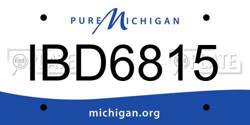 IBD6815 Michigan License Plate