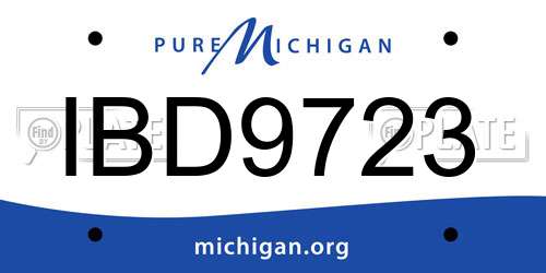 IBD9723 Michigan License Plate