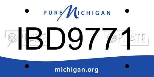 IBD9771 Michigan License Plate