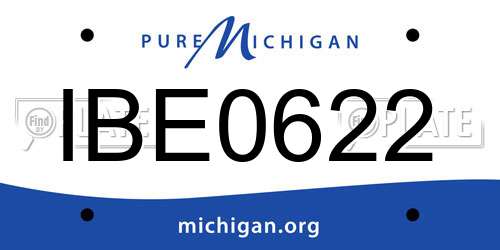 IBE0622 Michigan License Plate