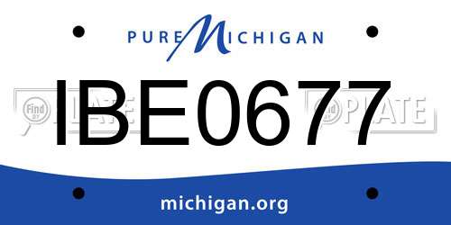 IBE0677 Michigan License Plate