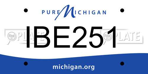 IBE251 Michigan License Plate