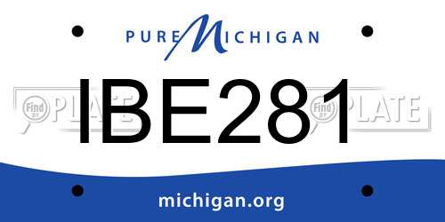 IBE281 Michigan License Plate