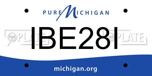 IBE28I Michigan License Plate