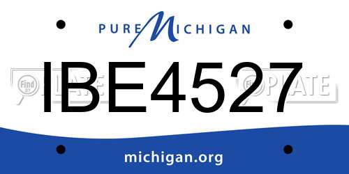 IBE4527 Michigan License Plate
