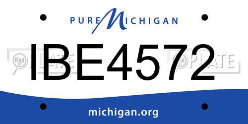 IBE4572 Michigan License Plate