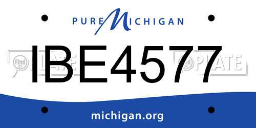 IBE4577 Michigan License Plate