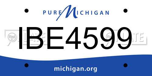 IBE4599 Michigan License Plate