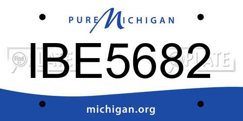IBE5682 Michigan License Plate