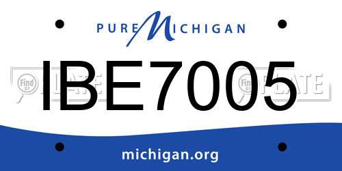 IBE7005 Michigan License Plate