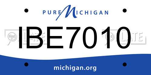 IBE7010 Michigan License Plate