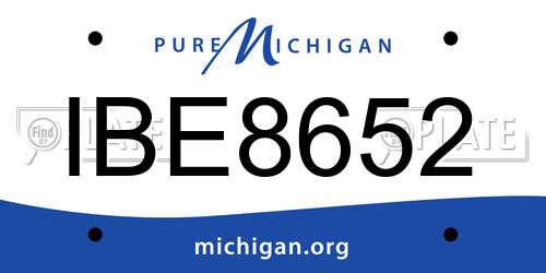 IBE8652 Michigan License Plate