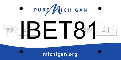 IBET81 Michigan License Plate