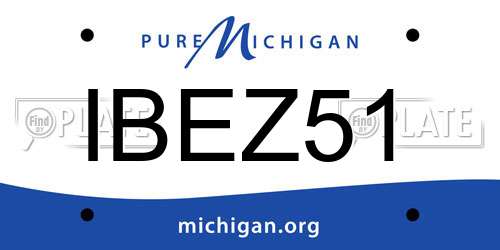 IBEZ51 Michigan License Plate