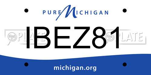 IBEZ81 Michigan License Plate