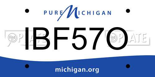 IBF57O Michigan License Plate