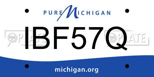 IBF57Q Michigan License Plate
