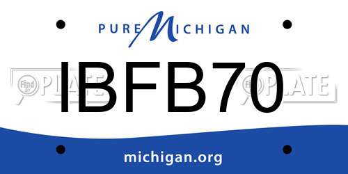 IBFB70 Michigan License Plate