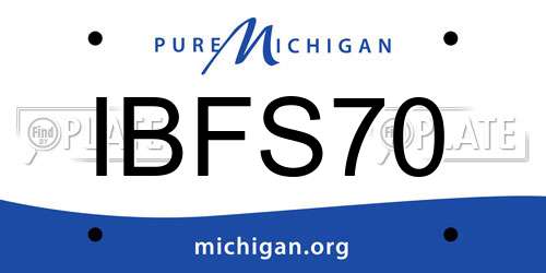 IBFS70 Michigan License Plate