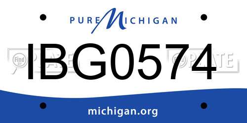 IBG0574 Michigan License Plate