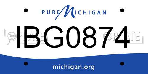 IBG0874 Michigan License Plate