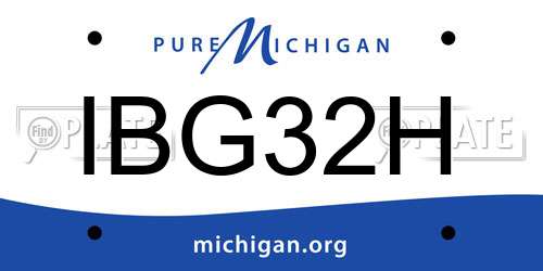 IBG32H Michigan License Plate