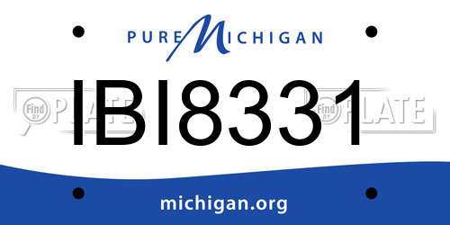 IBI8331 Michigan License Plate