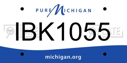 IBK1055 Michigan License Plate