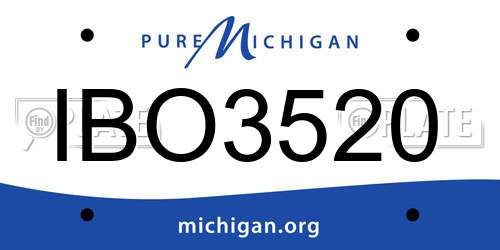 IBO3520 Michigan License Plate