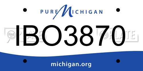 IBO3870 Michigan License Plate