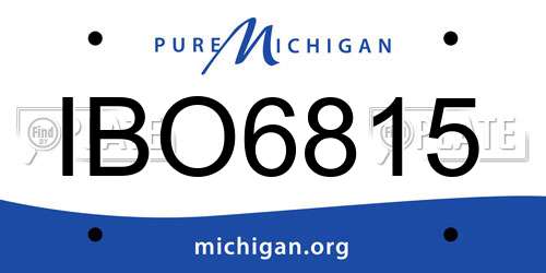 IBO6815 Michigan License Plate