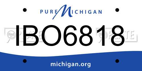 IBO6818 Michigan License Plate