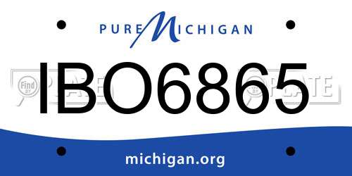 IBO6865 Michigan License Plate