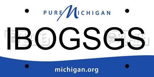 IBOGSGS Michigan License Plate