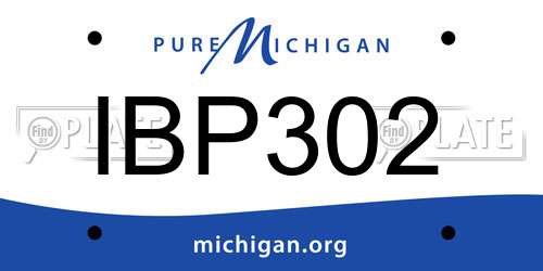 IBP302 Michigan License Plate