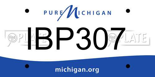IBP307 Michigan License Plate