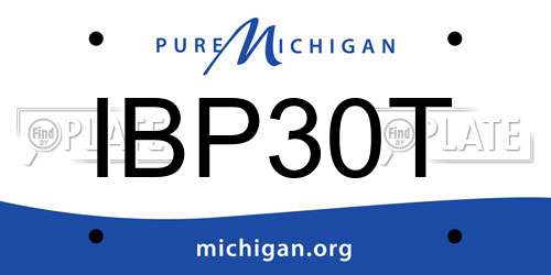 IBP30T Michigan License Plate