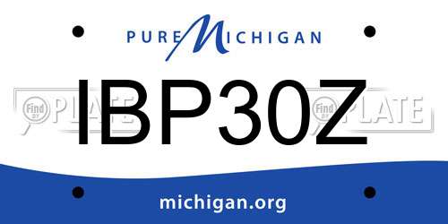 IBP30Z Michigan License Plate