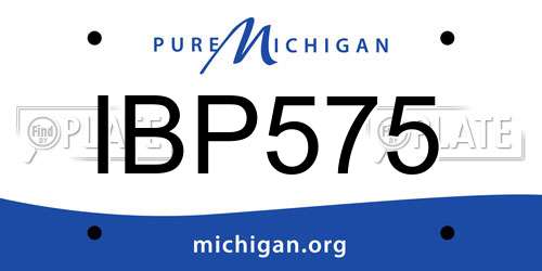 IBP575 Michigan License Plate