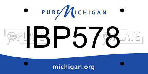 IBP578 Michigan License Plate