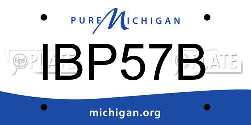 IBP57B Michigan License Plate