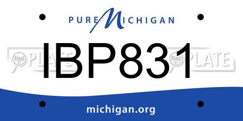 IBP831 Michigan License Plate