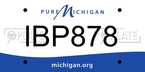 IBP878 Michigan License Plate