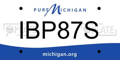 IBP87S Michigan License Plate