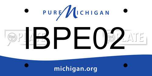 IBPE02 Michigan License Plate
