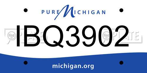 IBQ3902 Michigan License Plate