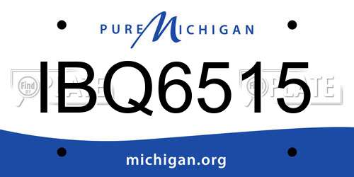 IBQ6515 Michigan License Plate