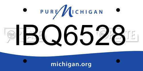 IBQ6528 Michigan License Plate