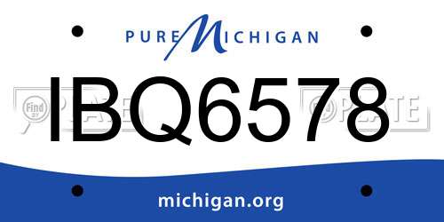 IBQ6578 Michigan License Plate