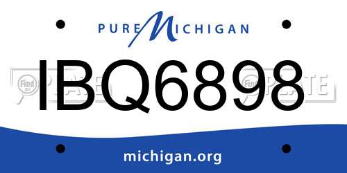 IBQ6898 Michigan License Plate